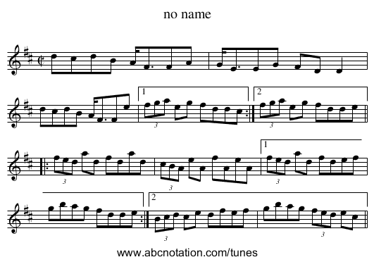 no name - staff notation