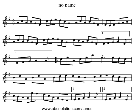 no name - staff notation