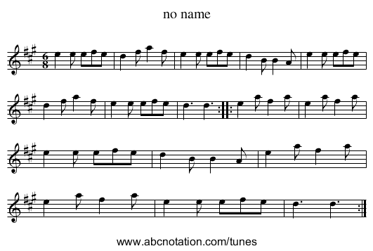 no name - staff notation