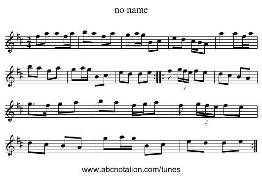 no name - staff notation