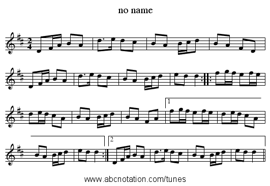 no name - staff notation