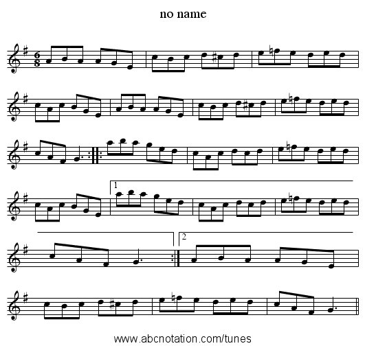 no name - staff notation