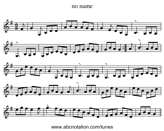 no name - staff notation