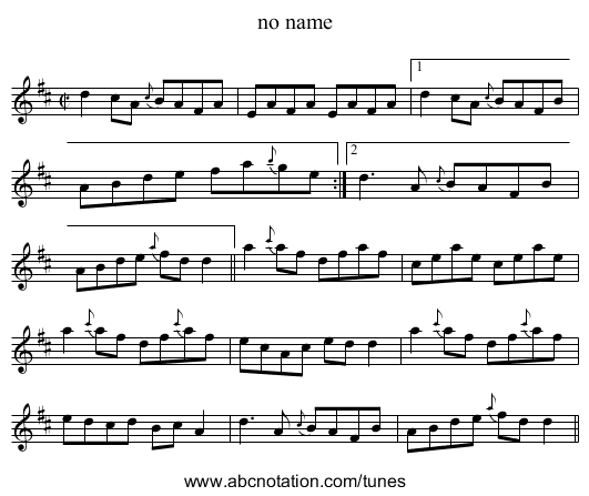 no name - staff notation
