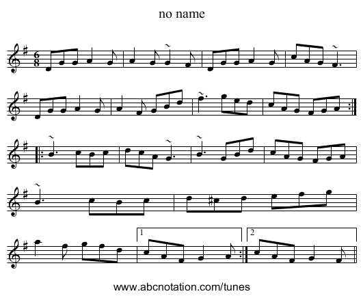 no name - staff notation