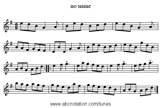 no name - staff notation