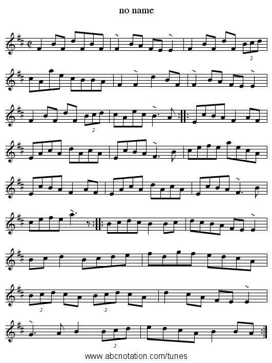 no name - staff notation