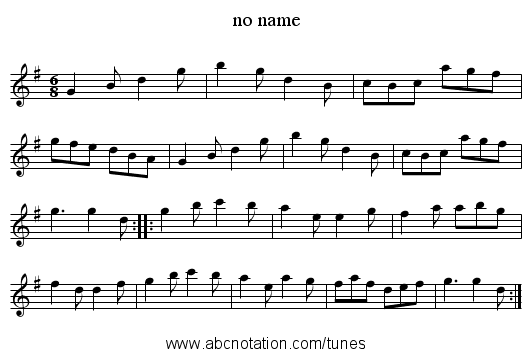 no name - staff notation