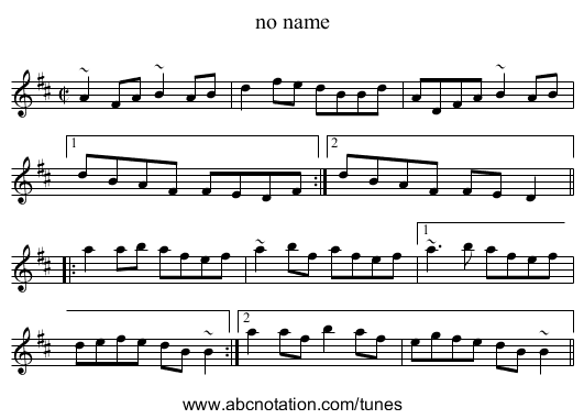 no name - staff notation