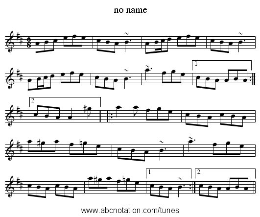 no name - staff notation