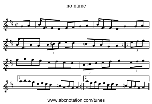 no name - staff notation