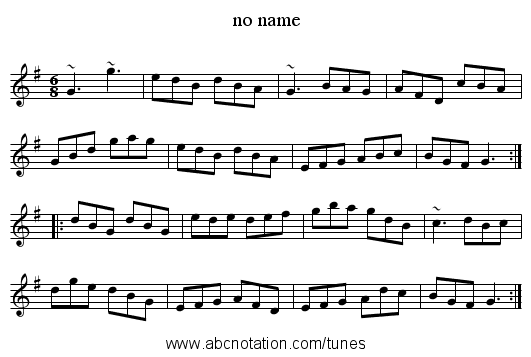 no name - staff notation