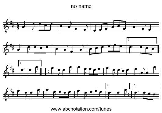 no name - staff notation