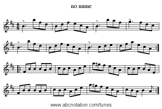 no name - staff notation