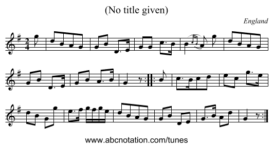 (No title given) - staff notation