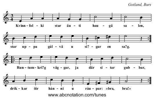 [no title given] - staff notation