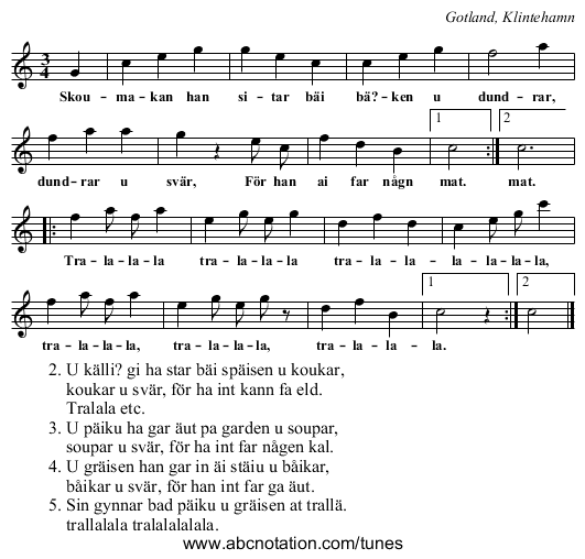[no title given] - staff notation