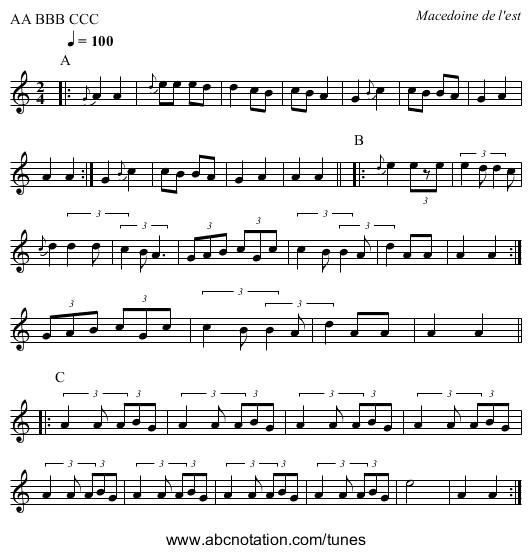 [no title given] - staff notation