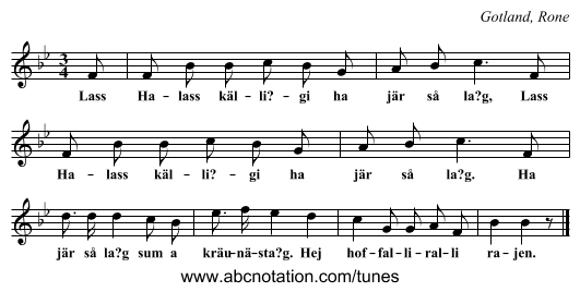 [no title given] - staff notation