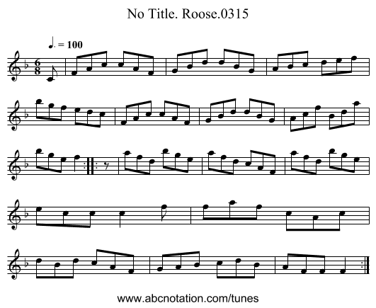 No Title. Roose.0315 - staff notation