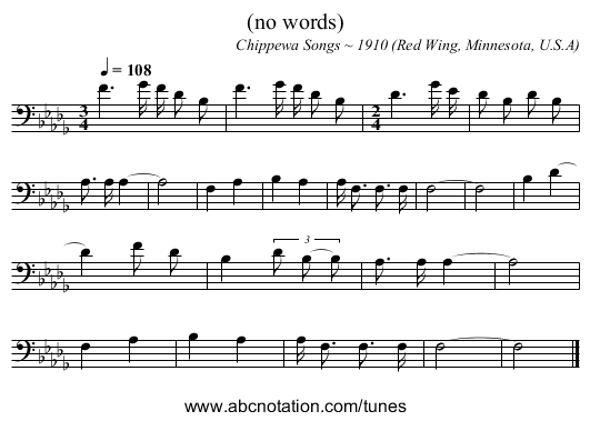 (no words) - staff notation