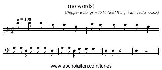 (no words) - staff notation