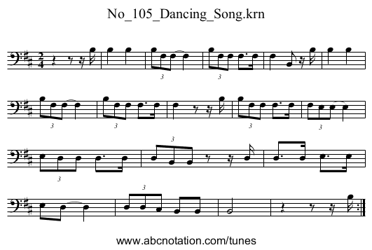 No_105_Dancing_Song.krn - staff notation