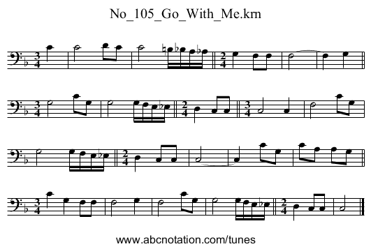 No_105_Go_With_Me.krn - staff notation