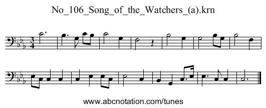 No_106_Song_of_the_Watchers_(a).krn - staff notation