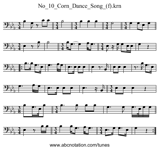 No_10_Corn_Dance_Song_(f).krn - staff notation