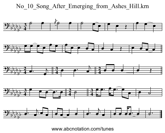 No_10_Song_After_Emerging_from_Ashes_Hill.krn - staff notation