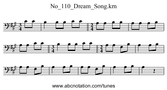 No_110_Dream_Song.krn - staff notation