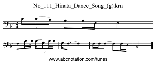 No_111_Hinata_Dance_Song_(g).krn - staff notation