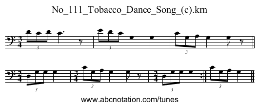 No_111_Tobacco_Dance_Song_(c).krn - staff notation