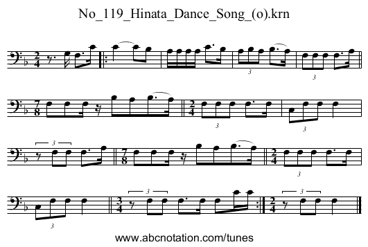 No_119_Hinata_Dance_Song_(o).krn - staff notation