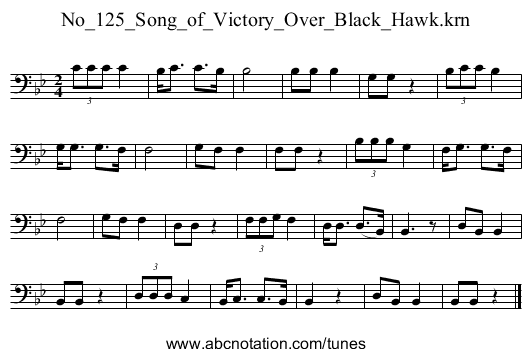 No_125_Song_of_Victory_Over_Black_Hawk.krn - staff notation