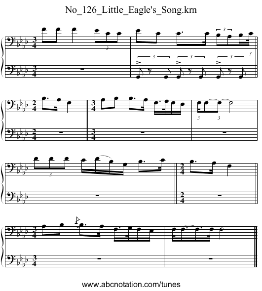 No_126_Little_Eagle's_Song.krn - staff notation