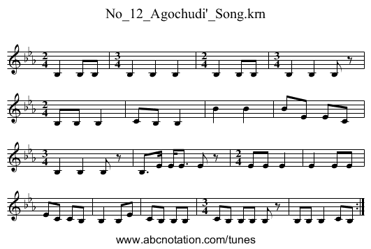 No_12_Agochudi'_Song.krn - staff notation