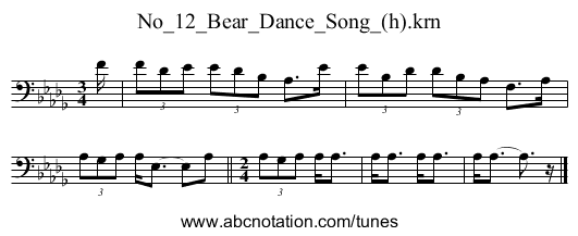 No_12_Bear_Dance_Song_(h).krn - staff notation
