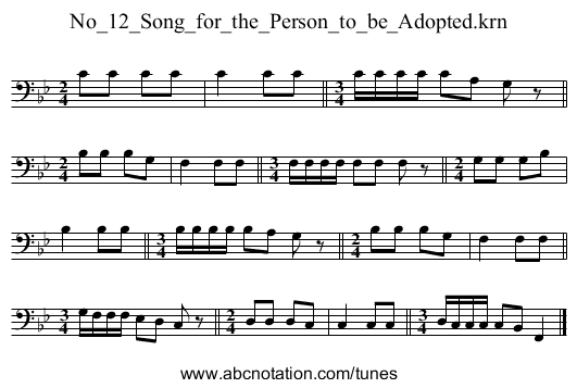 No_12_Song_for_the_Person_to_be_Adopted.krn - staff notation