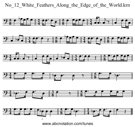 No_12_White_Feathers_Along_the_Edge_of_the_World.krn - staff notation