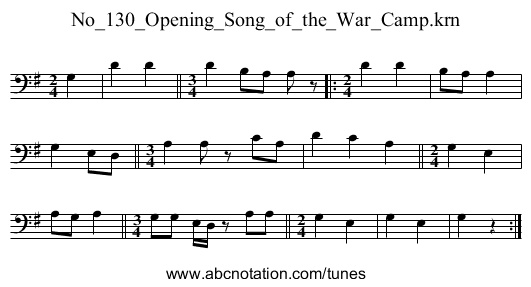 No_130_Opening_Song_of_the_War_Camp.krn - staff notation