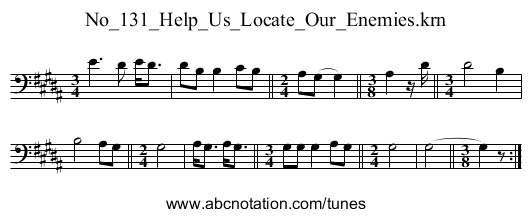 No_131_Help_Us_Locate_Our_Enemies.krn - staff notation