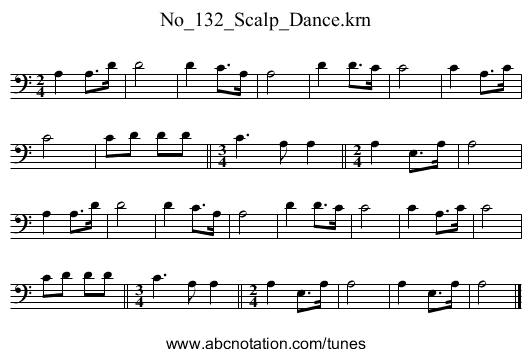 No_132_Scalp_Dance.krn - staff notation
