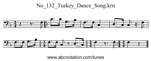 No_132_Turkey_Dance_Song.krn - staff notation