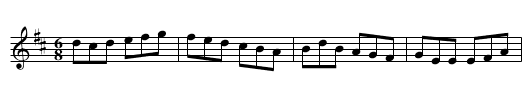 No.134 Francie Dearg Jig - staff notation