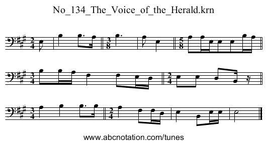 No_134_The_Voice_of_the_Herald.krn - staff notation