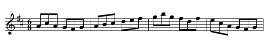 No.135 Francie Dearg Jig - staff notation