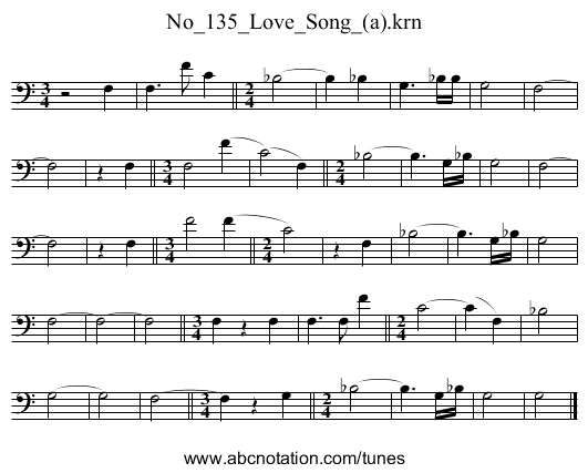 No_135_Love_Song_(a).krn - staff notation