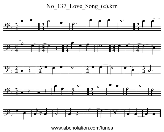 No_137_Love_Song_(c).krn - staff notation